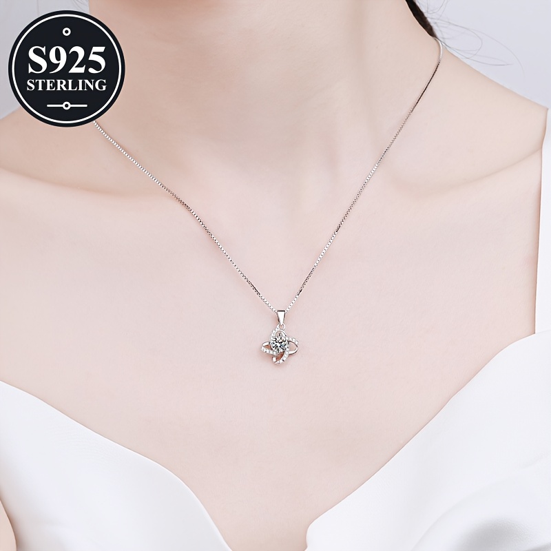 925 Silver Pendant Necklace Hypoallergenic BFF Gift with Storage Box